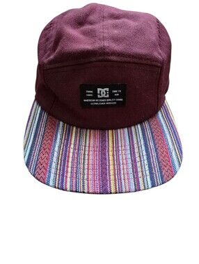 DC Maroon and Multicoloured Camp CapMen's ONE SIZE• Gently Used